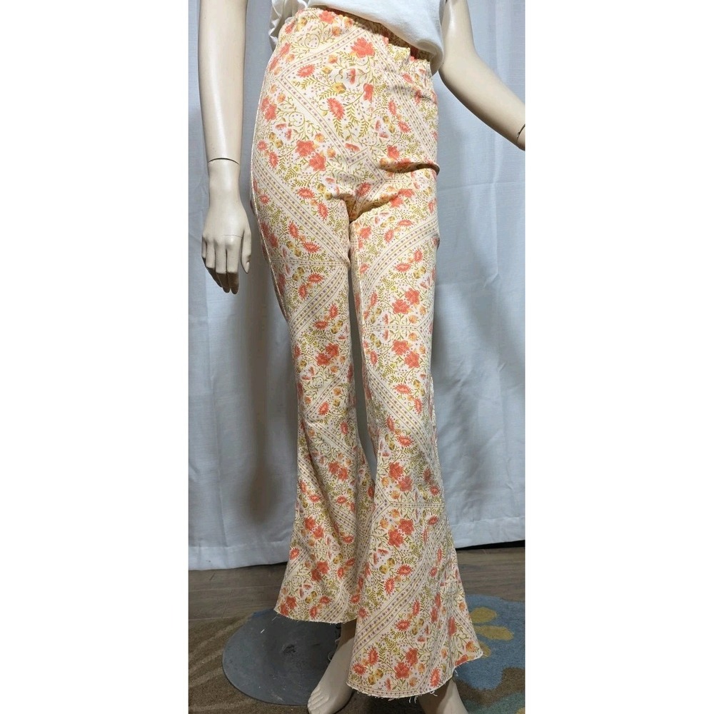 Show Me Your Mumu Belmont Floral Bell Bottom Flare Pants XS Boho Western Hippie‎